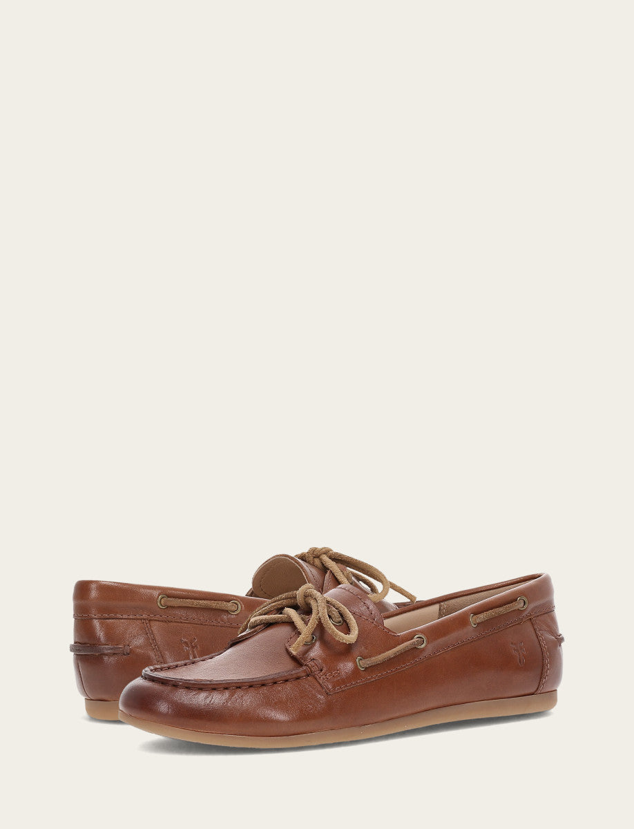 Frye Women's Cinnamon Naya Boat Shoes / Cinnamon