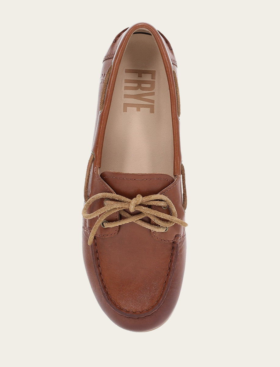 Frye Women's Cinnamon Naya Boat Shoes / Cinnamon