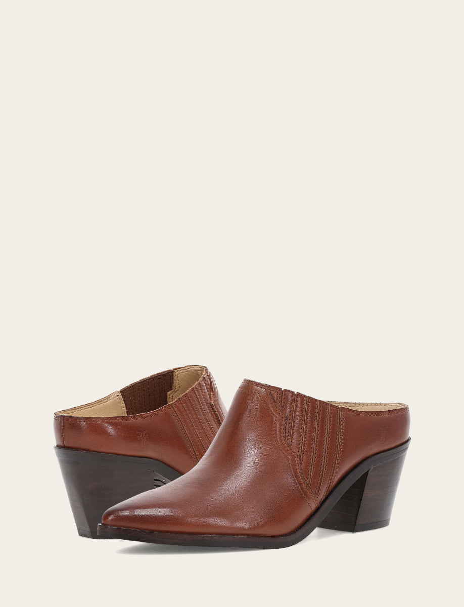 Frye Women's Cinnamon Sara Western Mules / Cinnamon