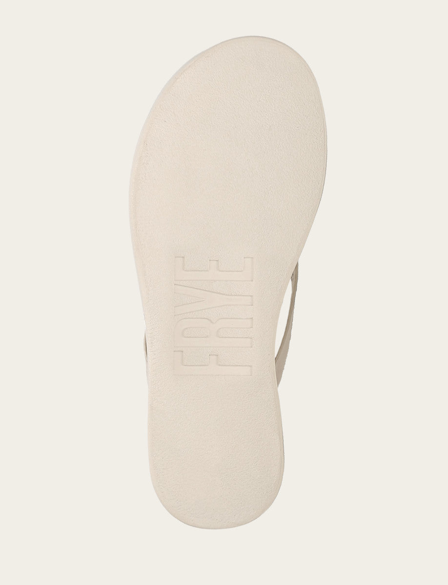 Frye Women's Ivory Maya Buckle Thong Sandals / Ivory
