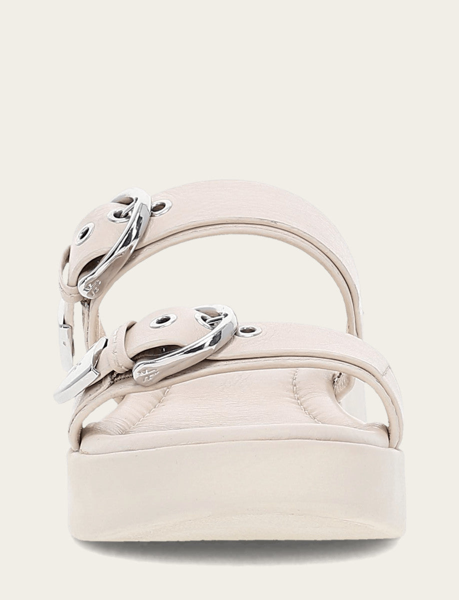 Frye Women's Ivory Maya Buckle Sandals / Ivory