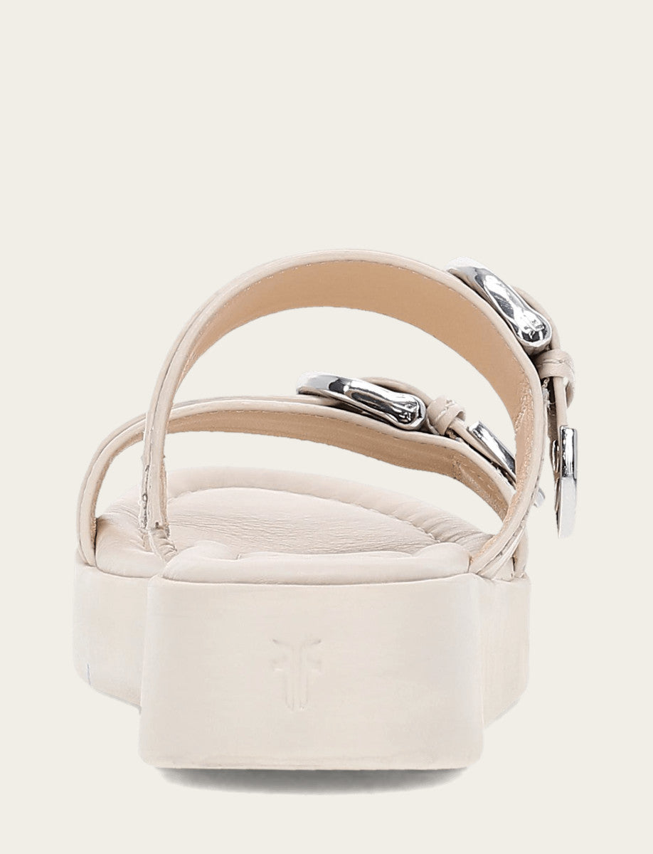 Frye Women's Ivory Maya Buckle Sandals / Ivory