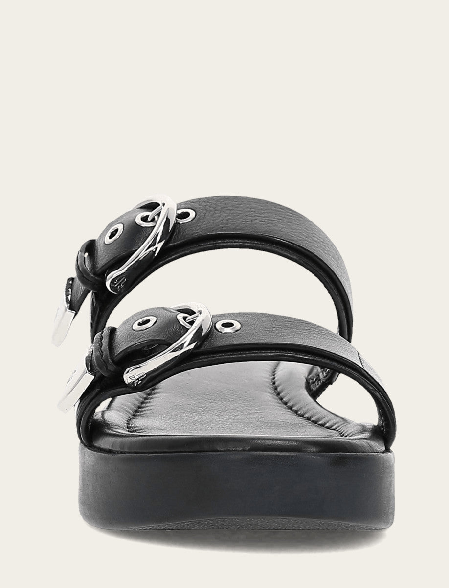 Frye Women's Black Maya Buckle Sandals / Black