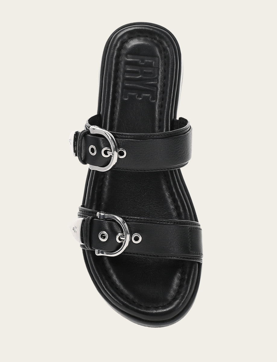 Frye Women's Black Maya Buckle Sandals / Black