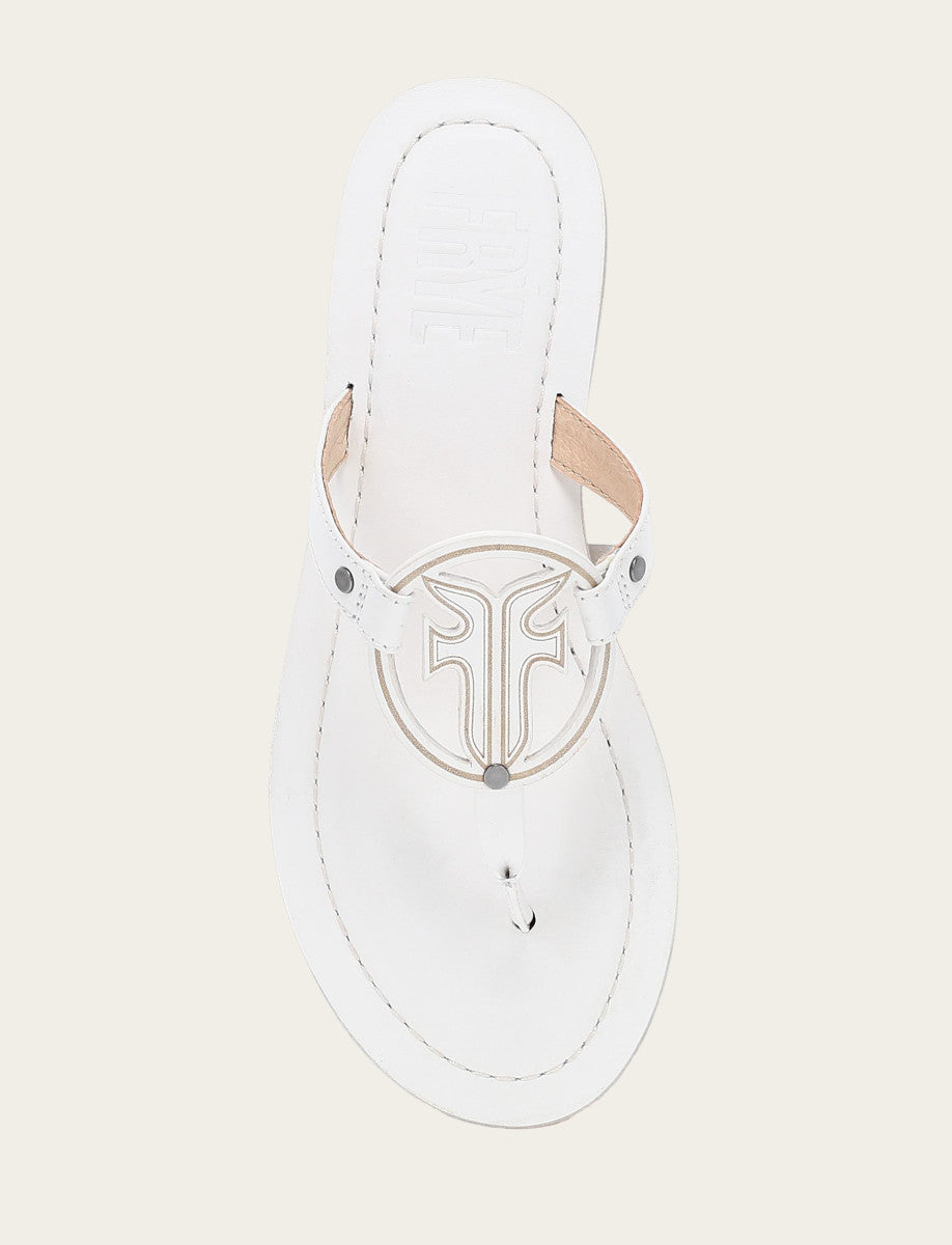 Frye Women's White Taylor Logo Sandals / White