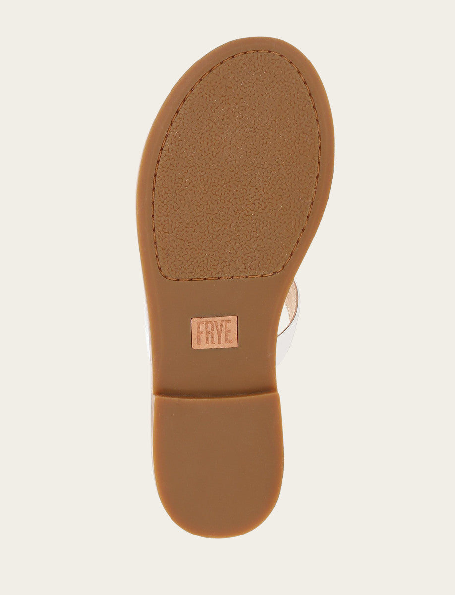 Frye Women's White Taylor Logo Sandals / White