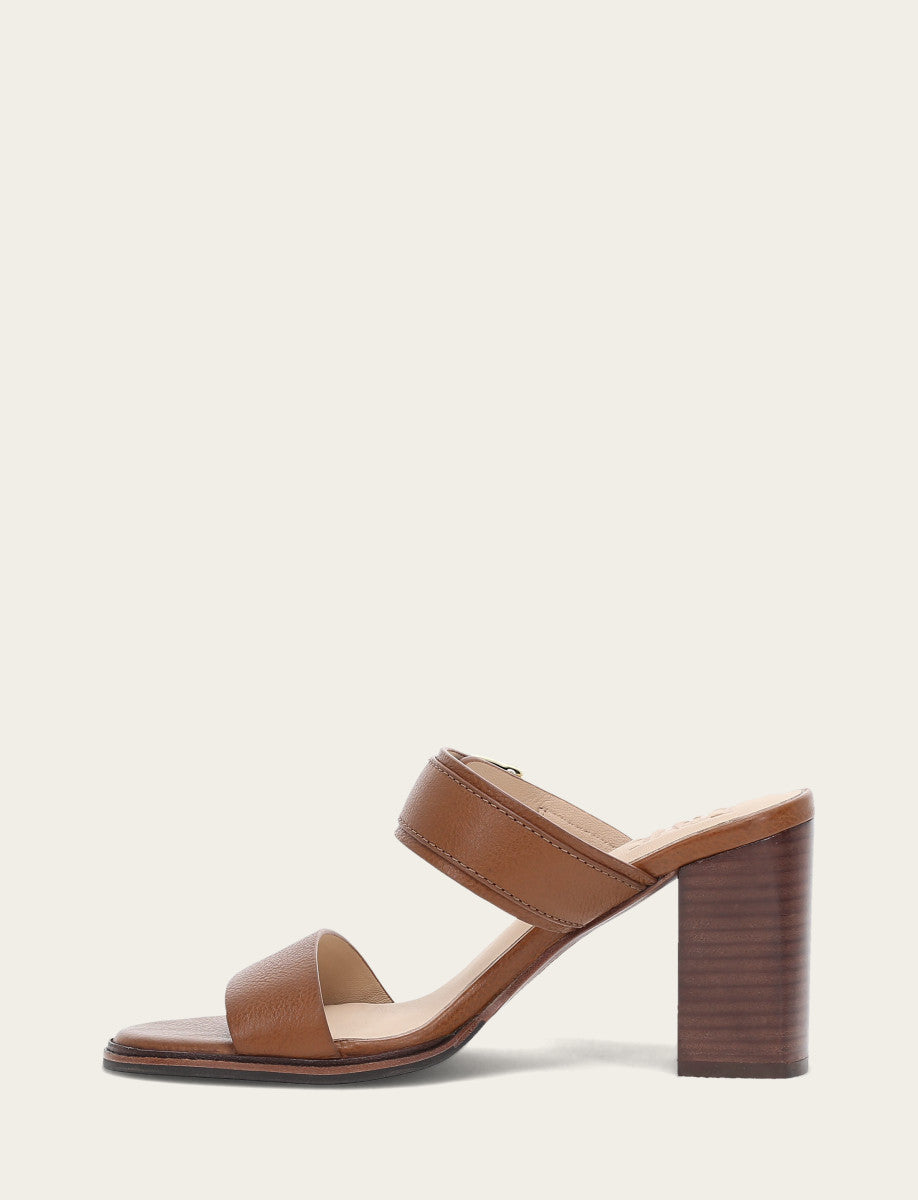 Frye Women's Dark Latte Stella Buckle Slide Sandals / Dark Latte