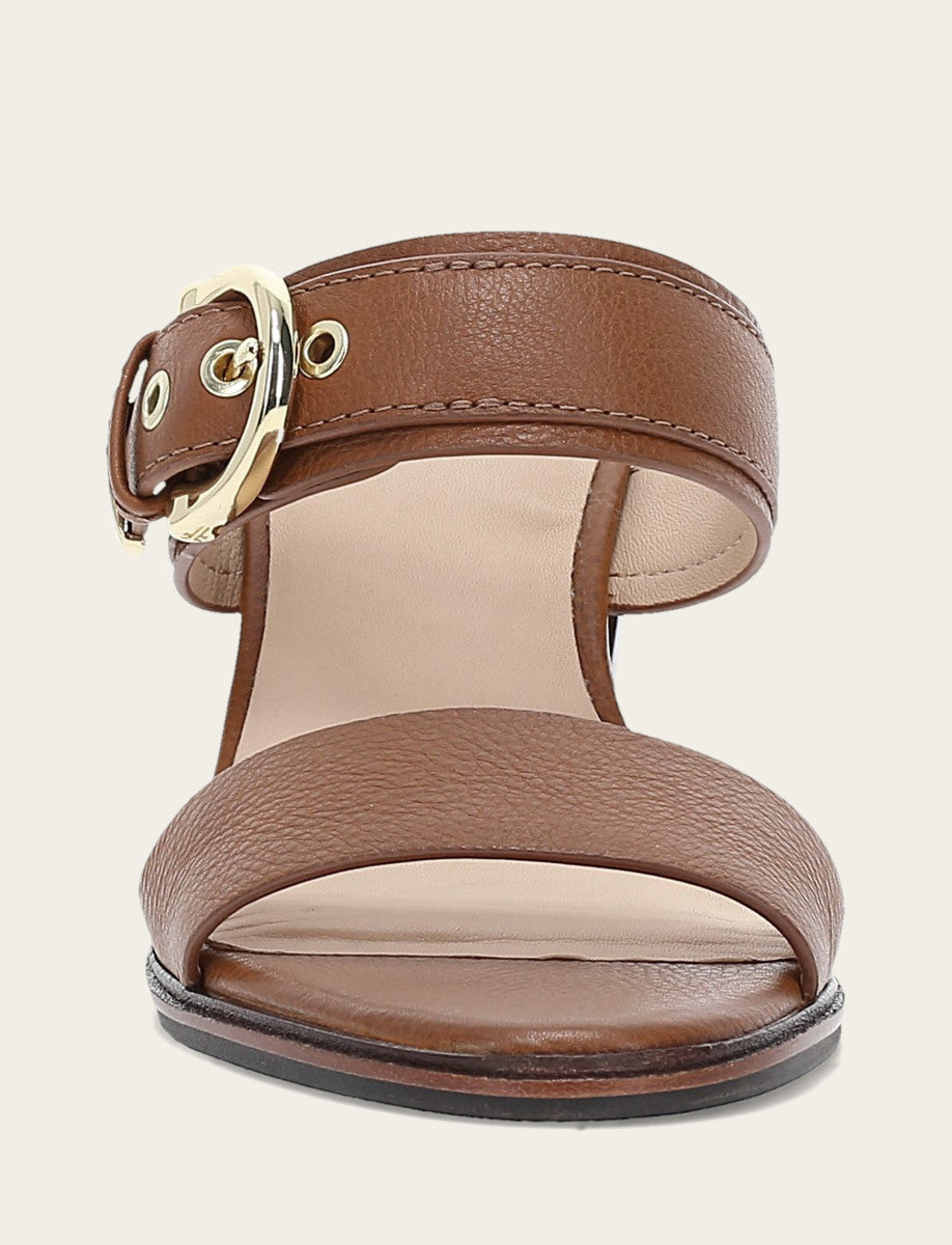 Frye Women's Dark Latte Stella Buckle Slide Sandals / Dark Latte