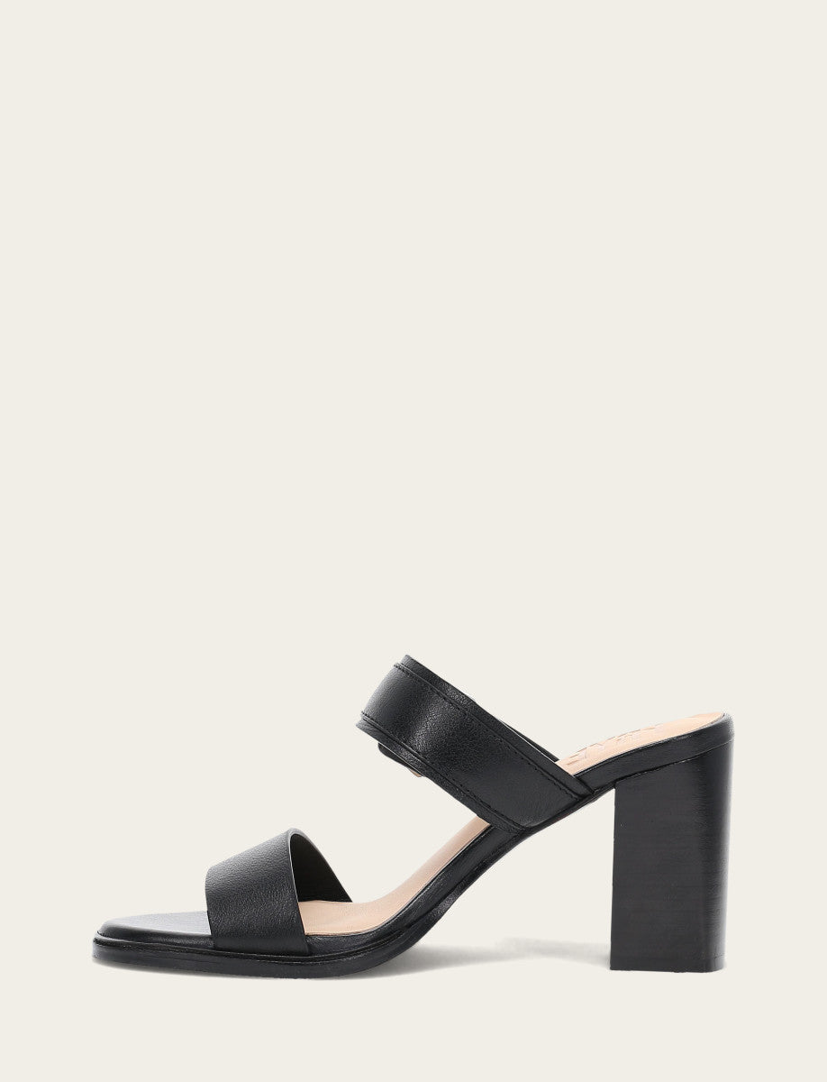 Frye Women's Black Stella Buckle Slide Sandals / Black