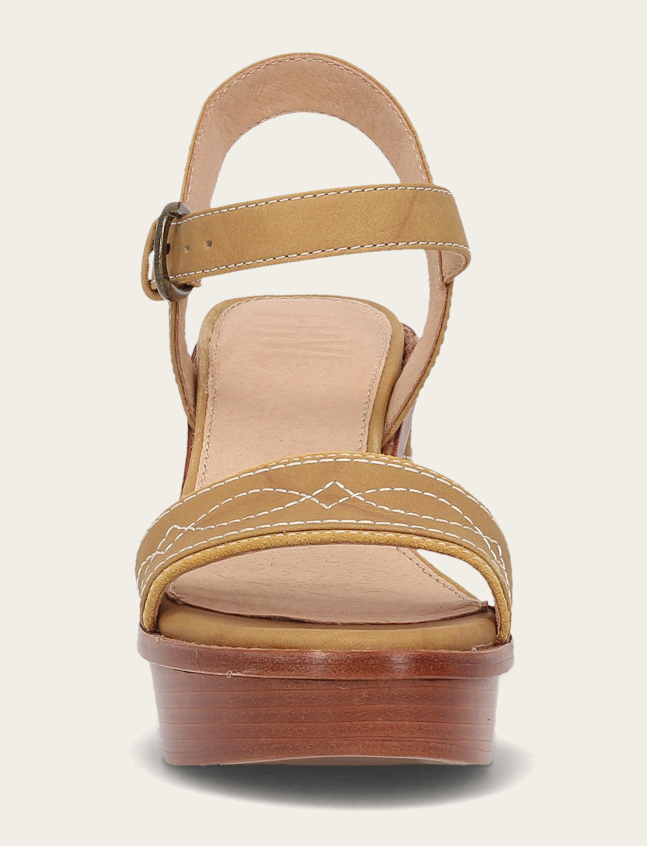 Frye Women’s Banana Pipa Woodstock Sandals / Banana