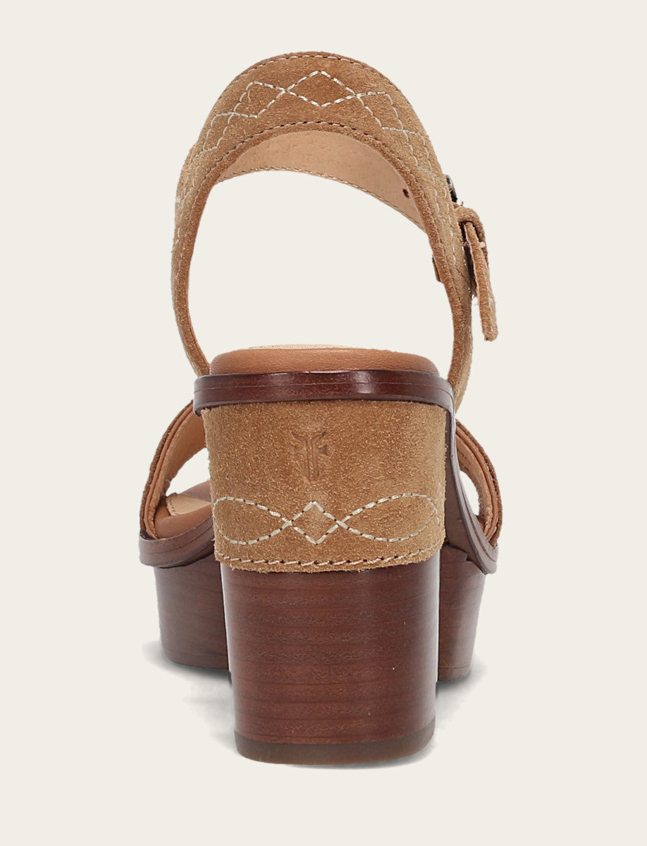 Frye Women’s Almond Pipa Woodstock Sandals / Almond
