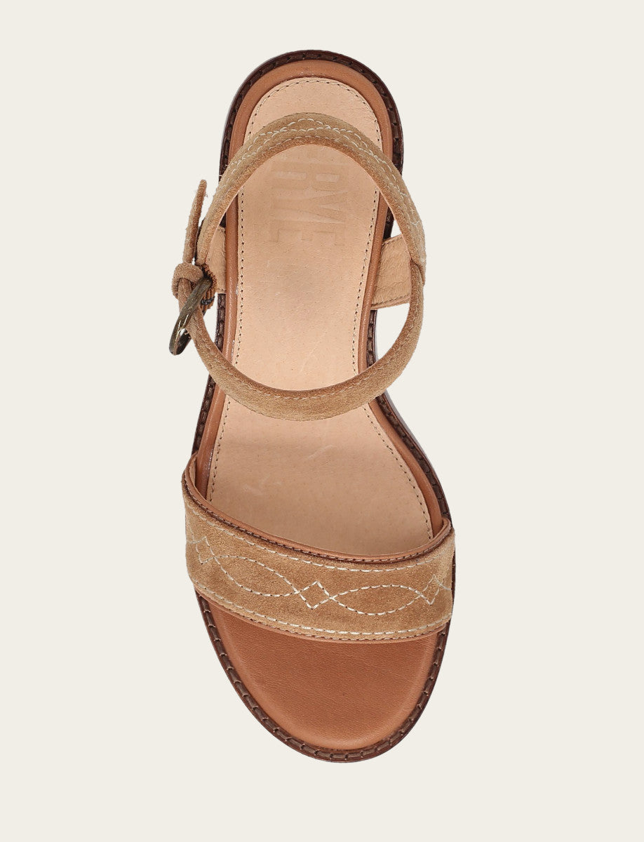Frye Women’s Almond Pipa Woodstock Sandals / Almond