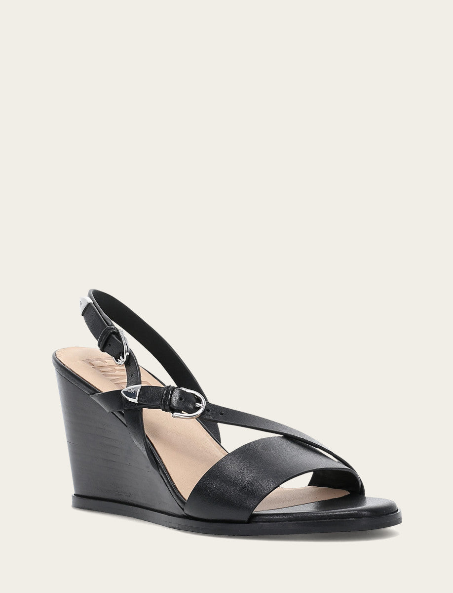 Frye Women's Black Rachel Buckle Sandals / Black