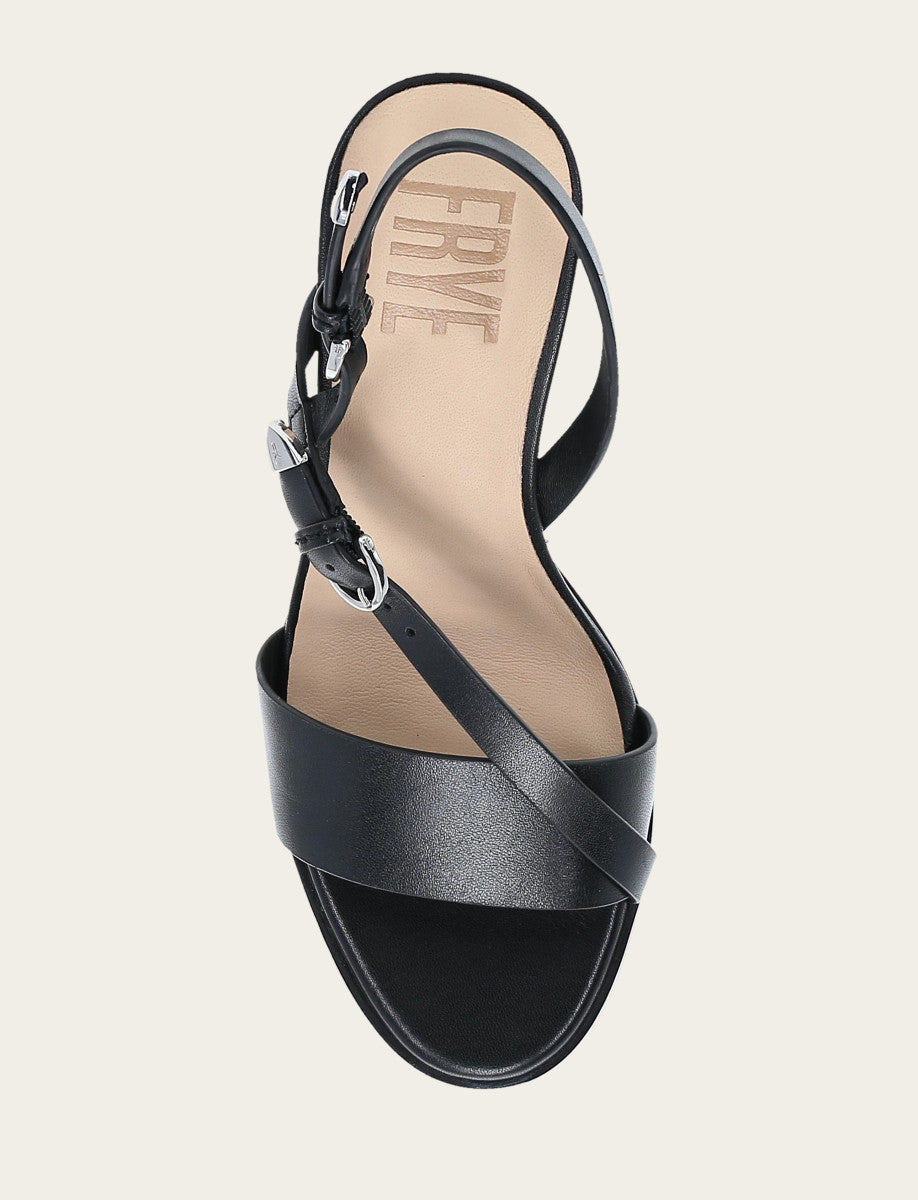 Frye Women's Black Rachel Buckle Sandals / Black