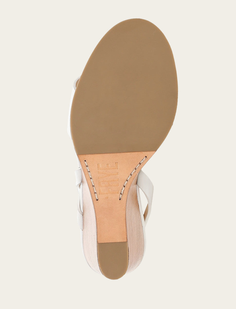 Frye Women's White Rachel Buckle Sandals / White