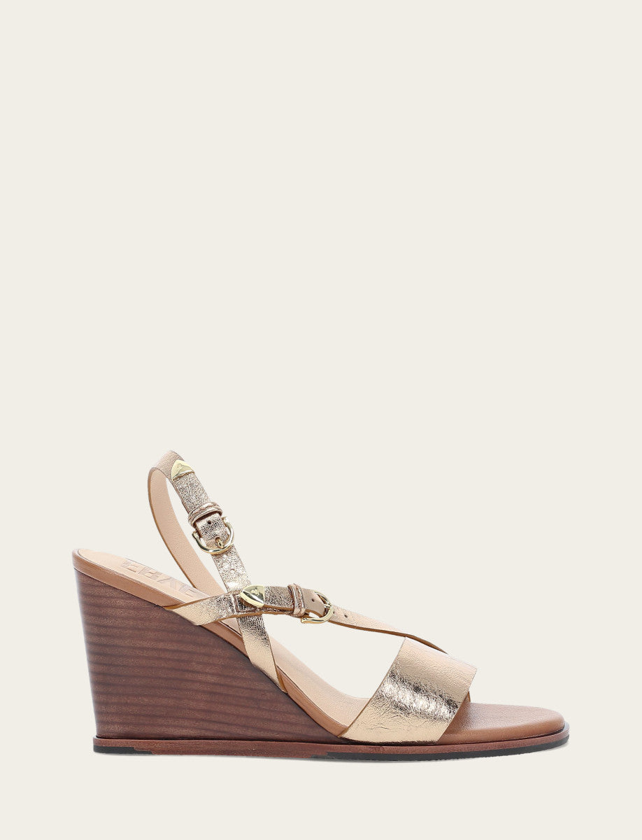 Frye Women's Dark Gold Rachel Buckle Sandals / Dark Gold