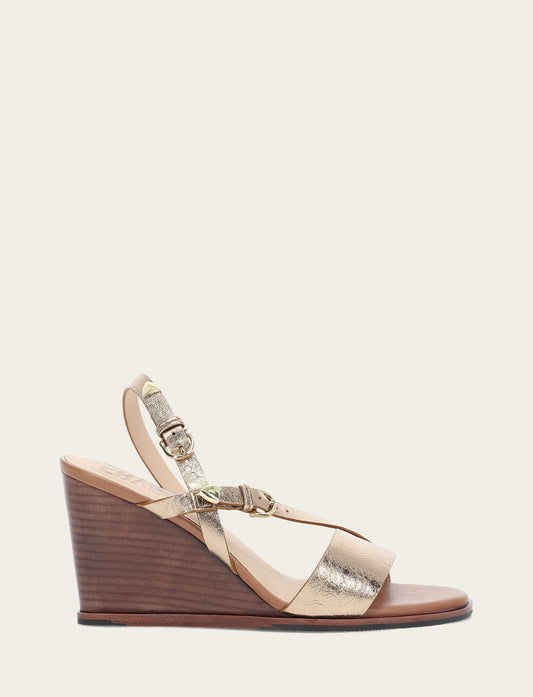 Frye Women's Dark Gold Rachel Buckle Sandals / Dark Gold