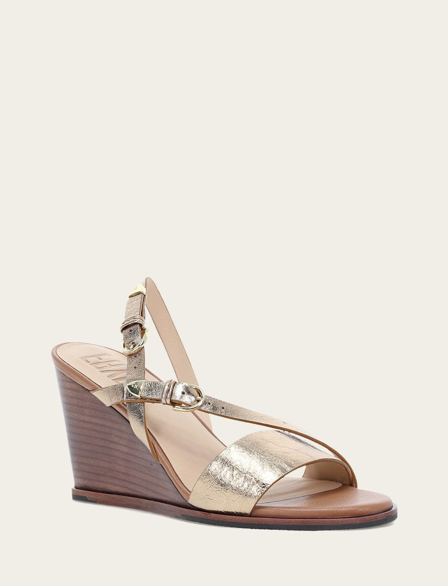 Frye Women's Dark Gold Rachel Buckle Sandals / Dark Gold