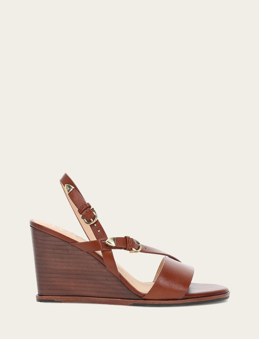Frye Women's Cinnamon Rachel Buckle Sandals / Cinnamon