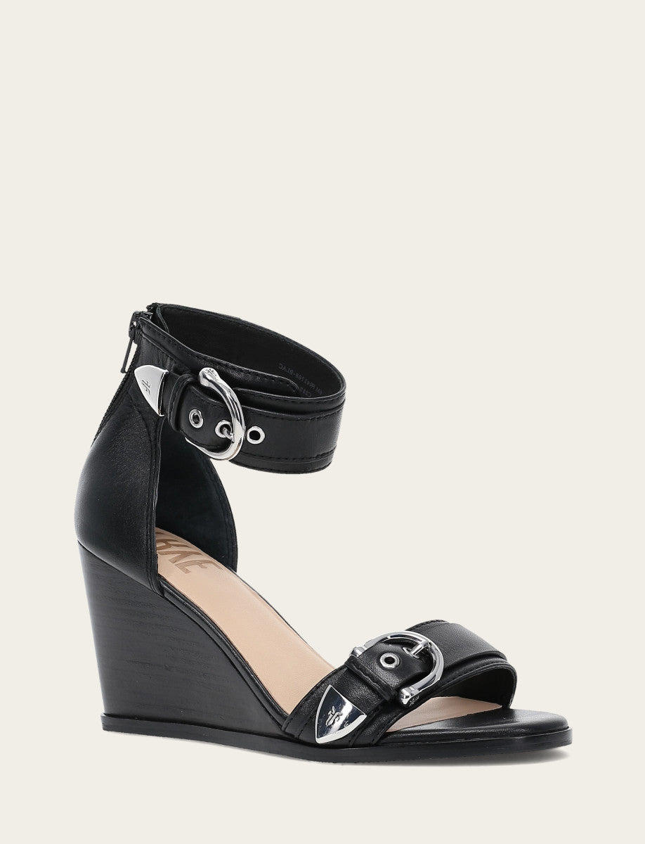 Frye Women's Black Rachel 2 Piece Sandals / Black