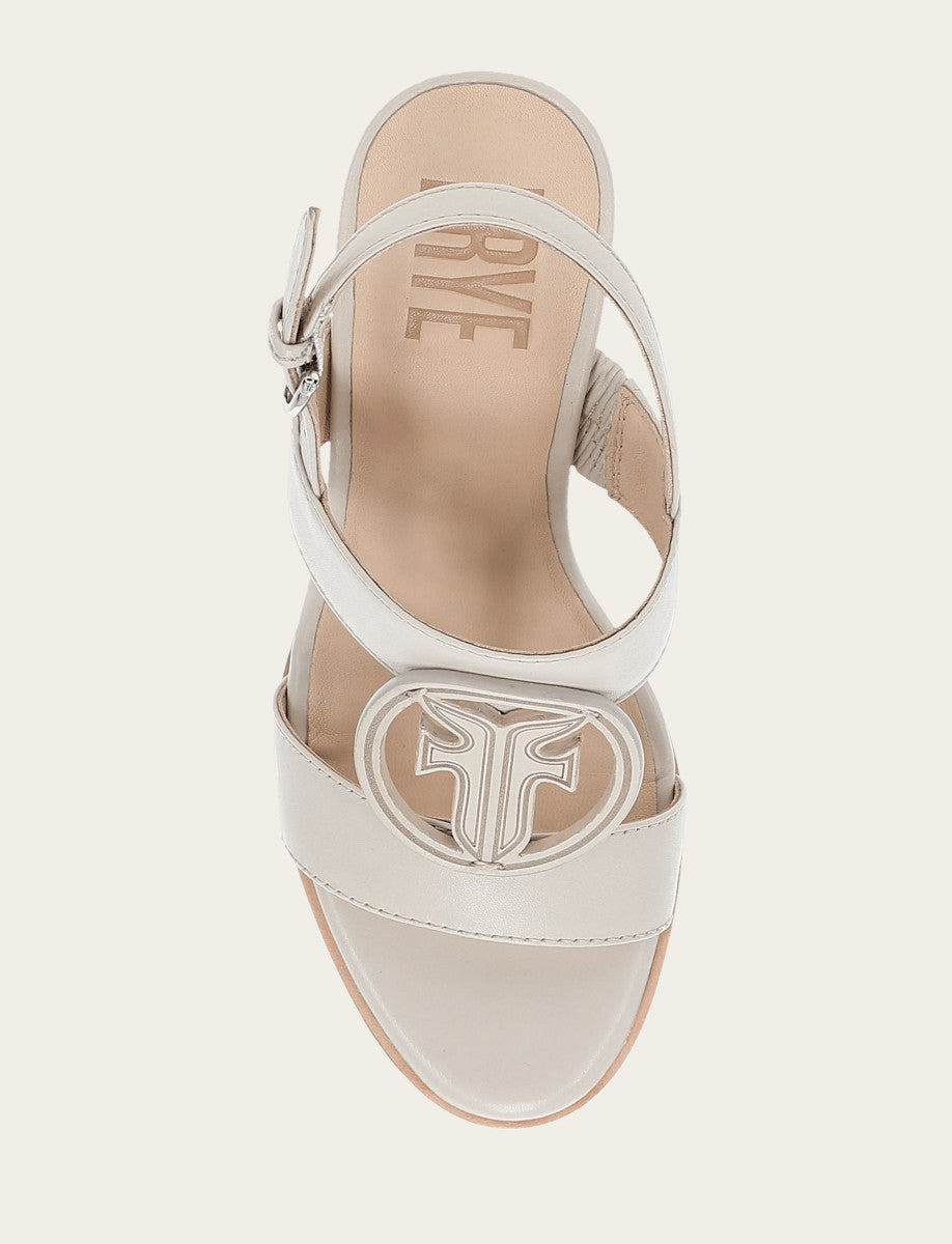 Frye Women's Ivory Rachel Logo Sandals / Ivory