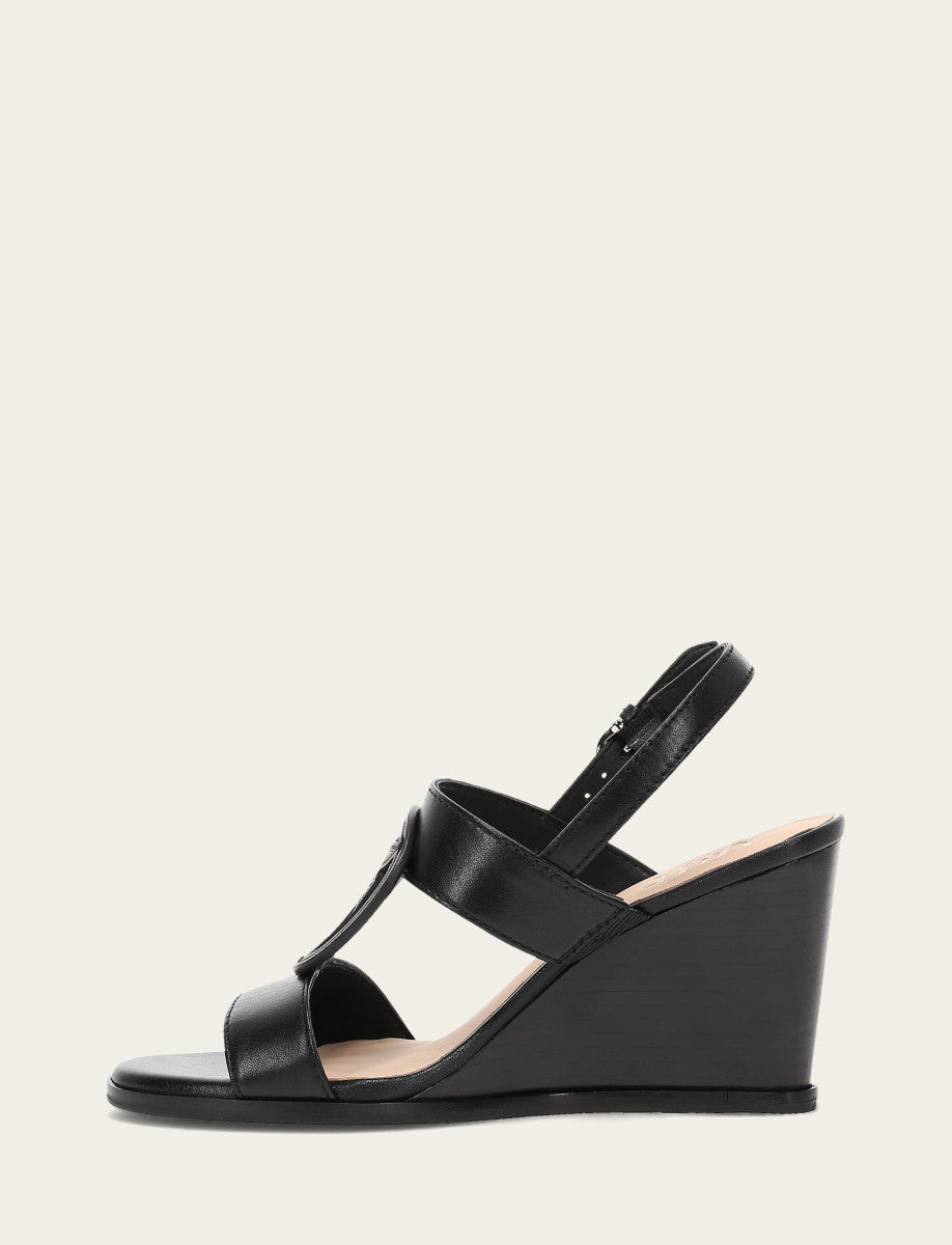 Frye Women's Black Rachel Logo Sandals / Black
