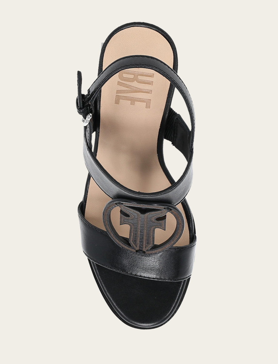 Frye Women's Black Rachel Logo Sandals / Black