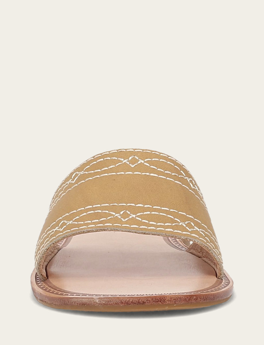 Frye Women's Banana Ava Woodstock Slide Sandals / Banana