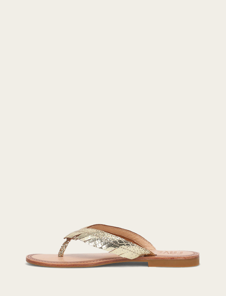 Frye Women's Gold Mirror Ava Fringe Sandals / Gold Mirror