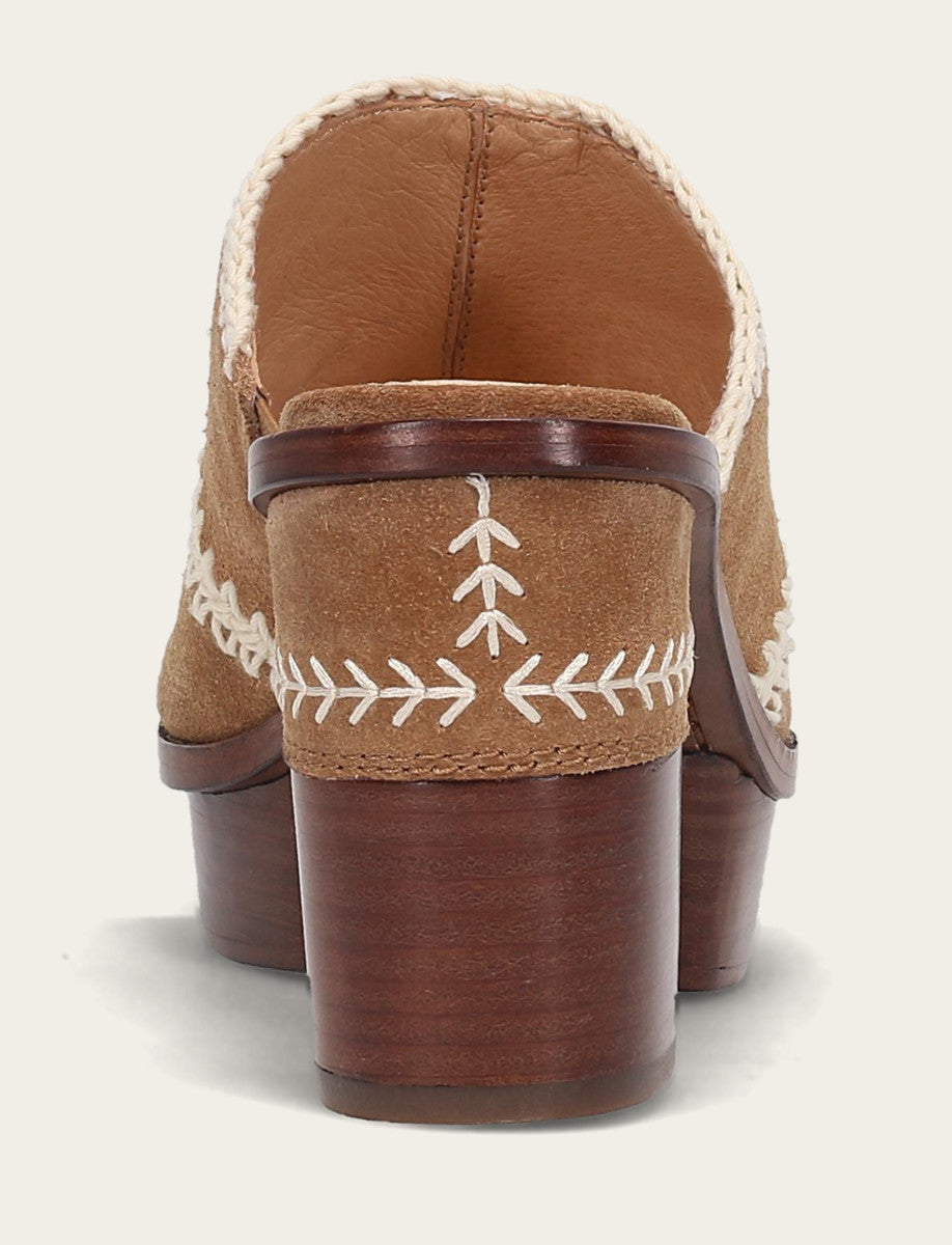 Frye Women's Almond Pipa Crochet Platform Sandals / Almond