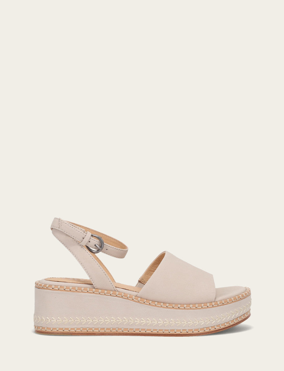 Frye Women's Ivory Joy Ankle Strap Platform Sandals / Ivory