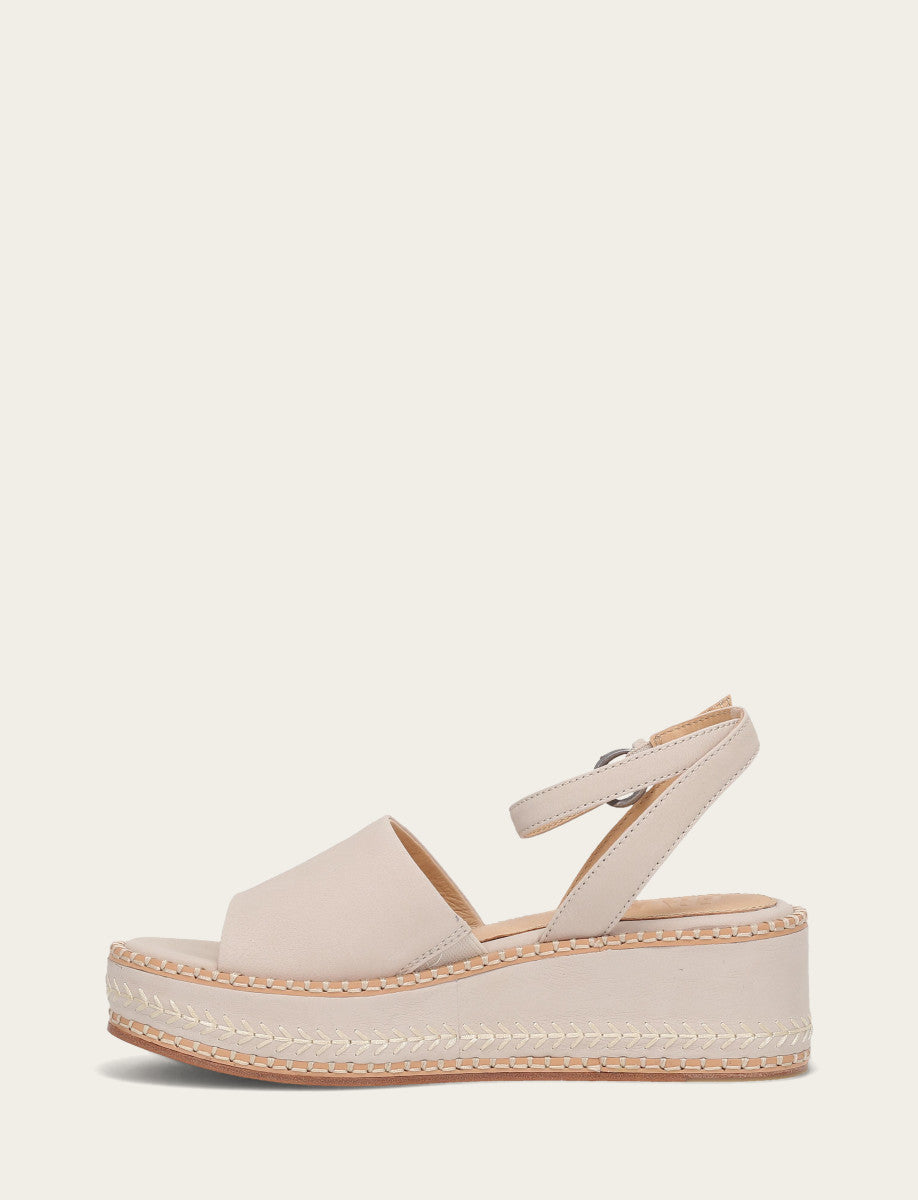 Frye Women's Ivory Joy Ankle Strap Platform Sandals / Ivory