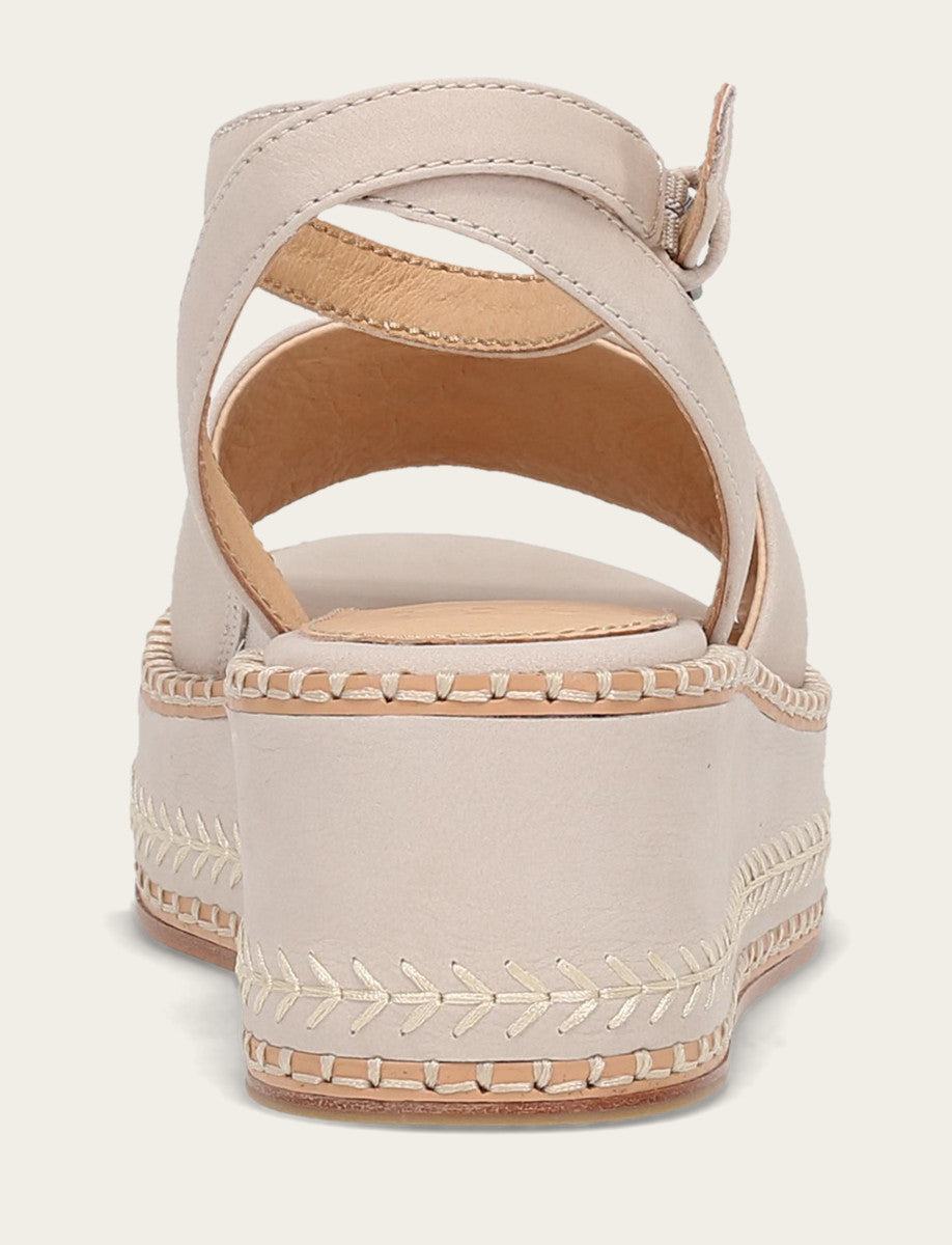 Frye Women's Ivory Joy Ankle Strap Platform Sandals / Ivory