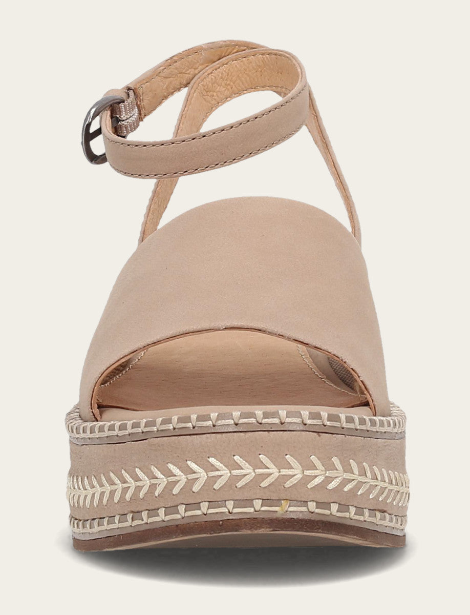 Frye Women's Clay Joy Ankle Strap Platform Sandals / Clay
