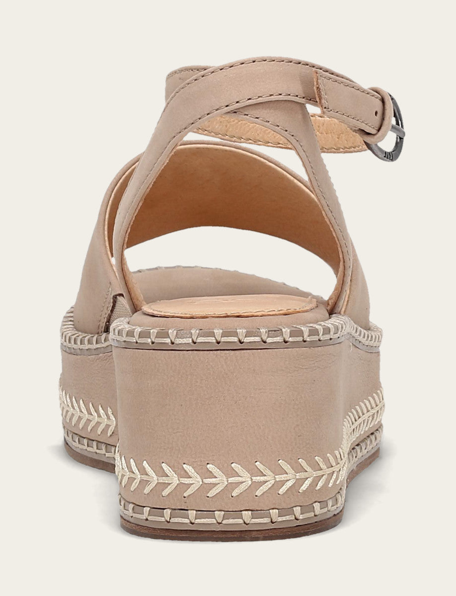 Frye Women's Clay Joy Ankle Strap Platform Sandals / Clay