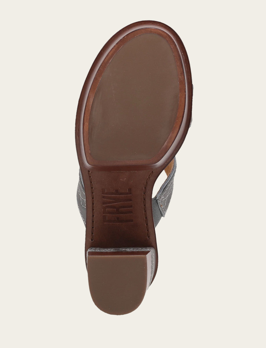Frye Women's Grey Sky Pipa Woodstock 2 Band Platform Sandals / Grey Sky