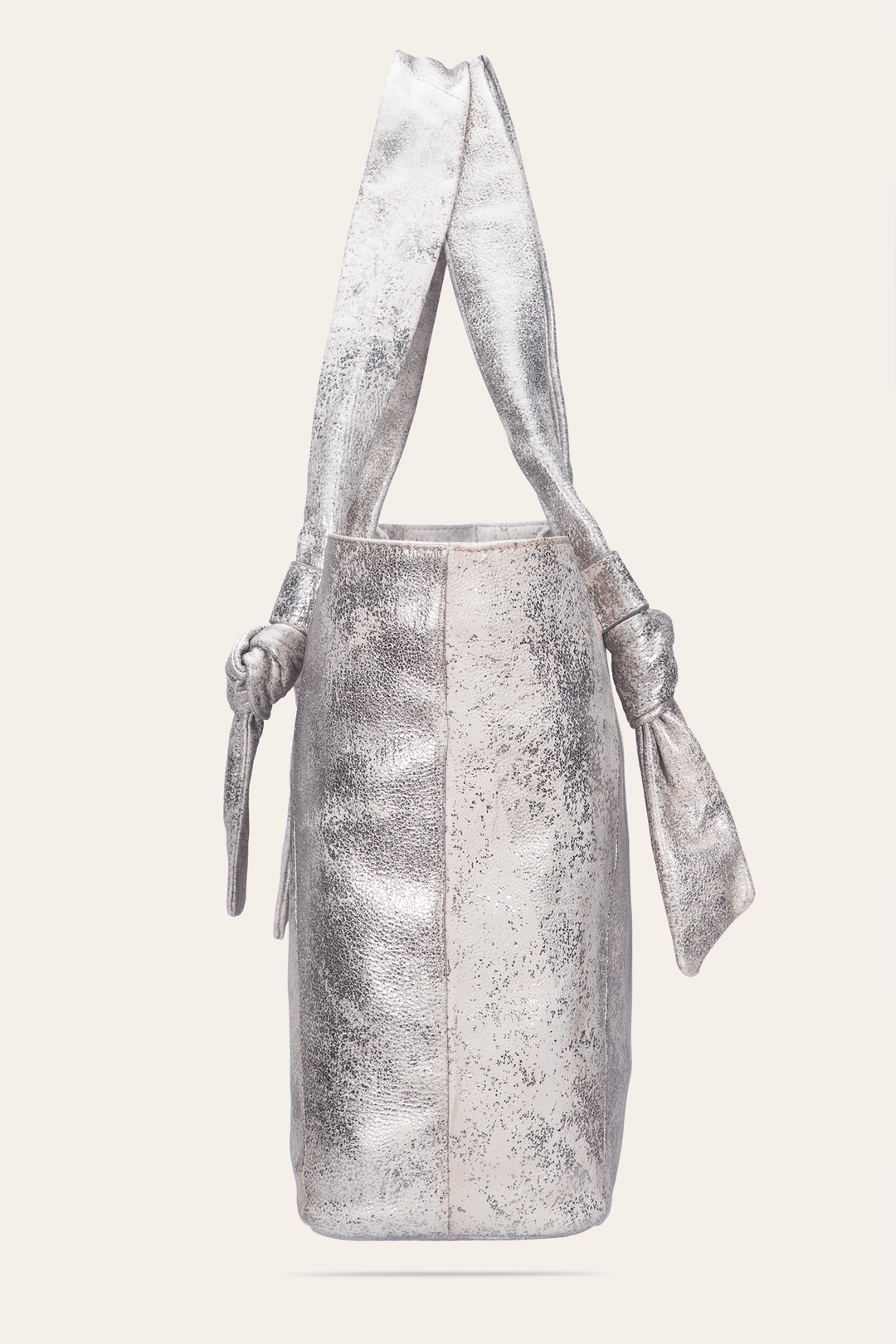 Frye Women's Nora Knotted Tote Bag / Cream Metallic