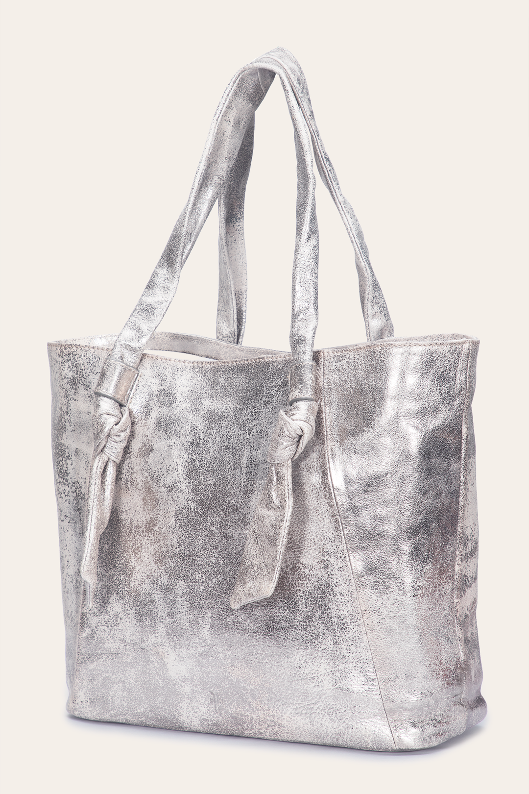 Frye Women's Nora Knotted Tote Bag / Cream Metallic