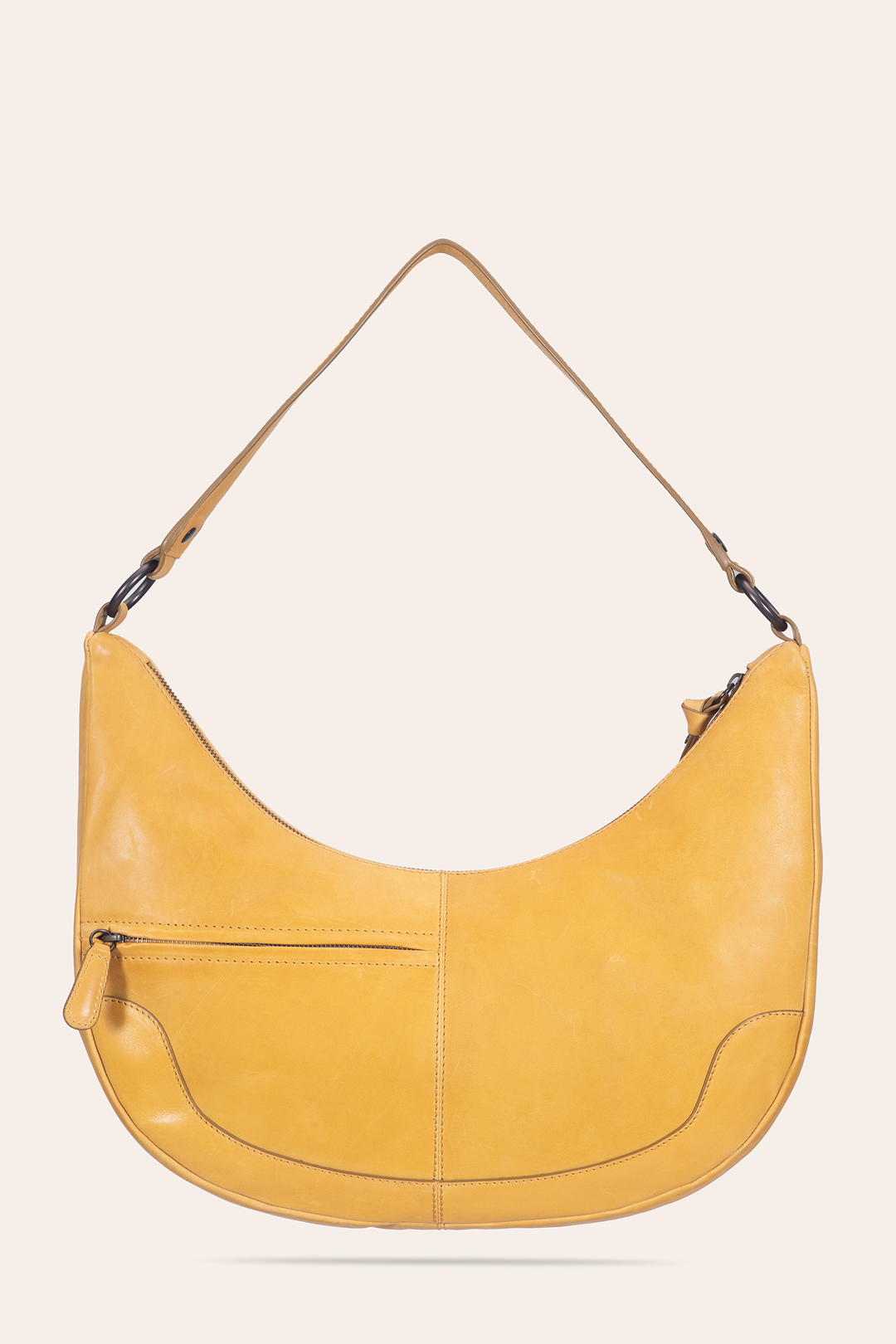 Frye Women's Melissa Crescent Hobo Handbag / Mustard