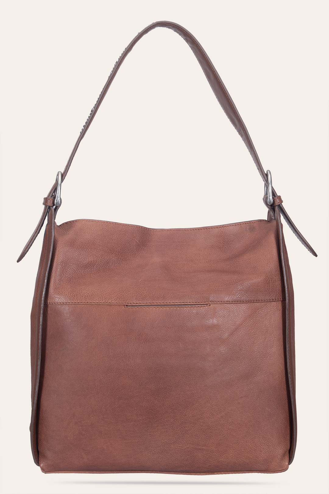 Frye Women's Cognac Carla Studded Hobo Handbag / Cognac