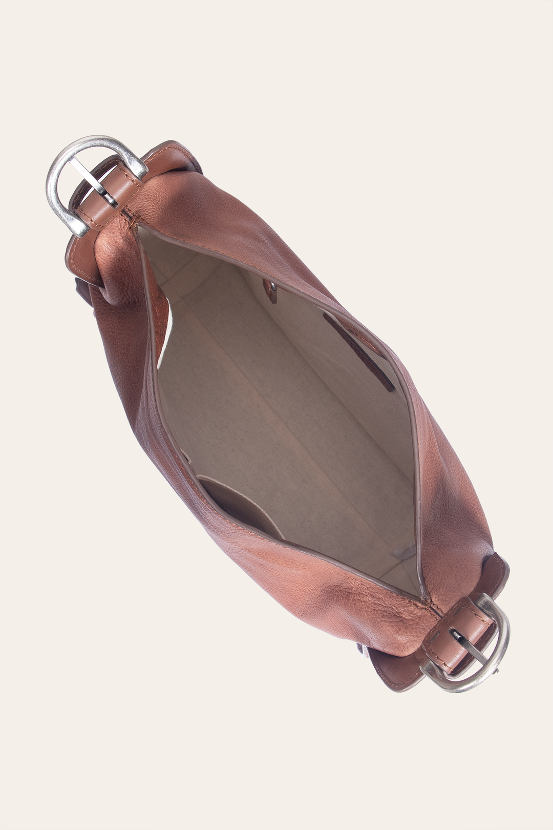 Frye Women's Cognac Carla Studded Hobo Handbag / Cognac