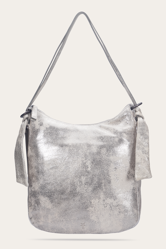 Frye Women's Nora Backpack Hobo Handbag / Cream Metallic