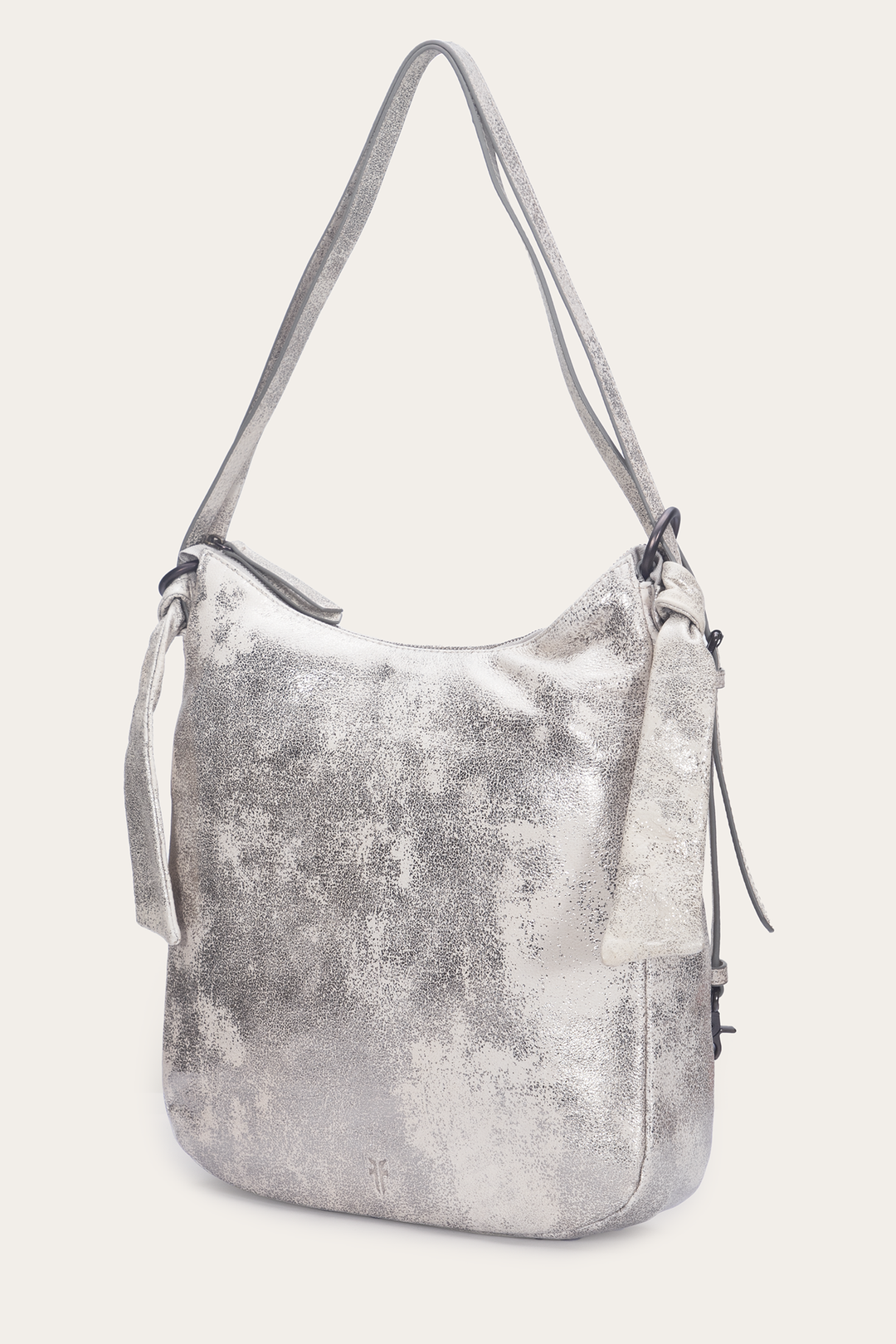 Frye Women's Nora Backpack Hobo Handbag / Cream Metallic