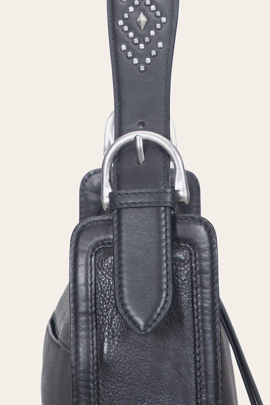 Frye Women's Black Carla Studded Shoulder Bag / Black