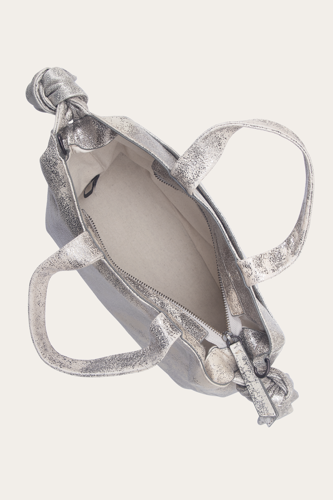 Frye Women's Nora Satchel Handbag / Cream Metallic