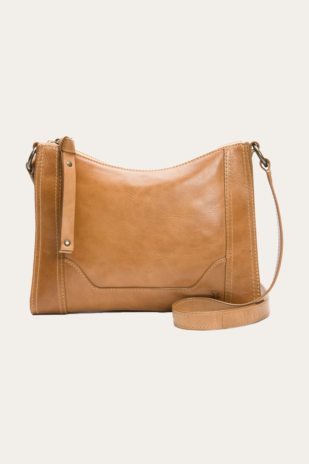 Frye Melissa Zip Crossbody in Beige / Beige
