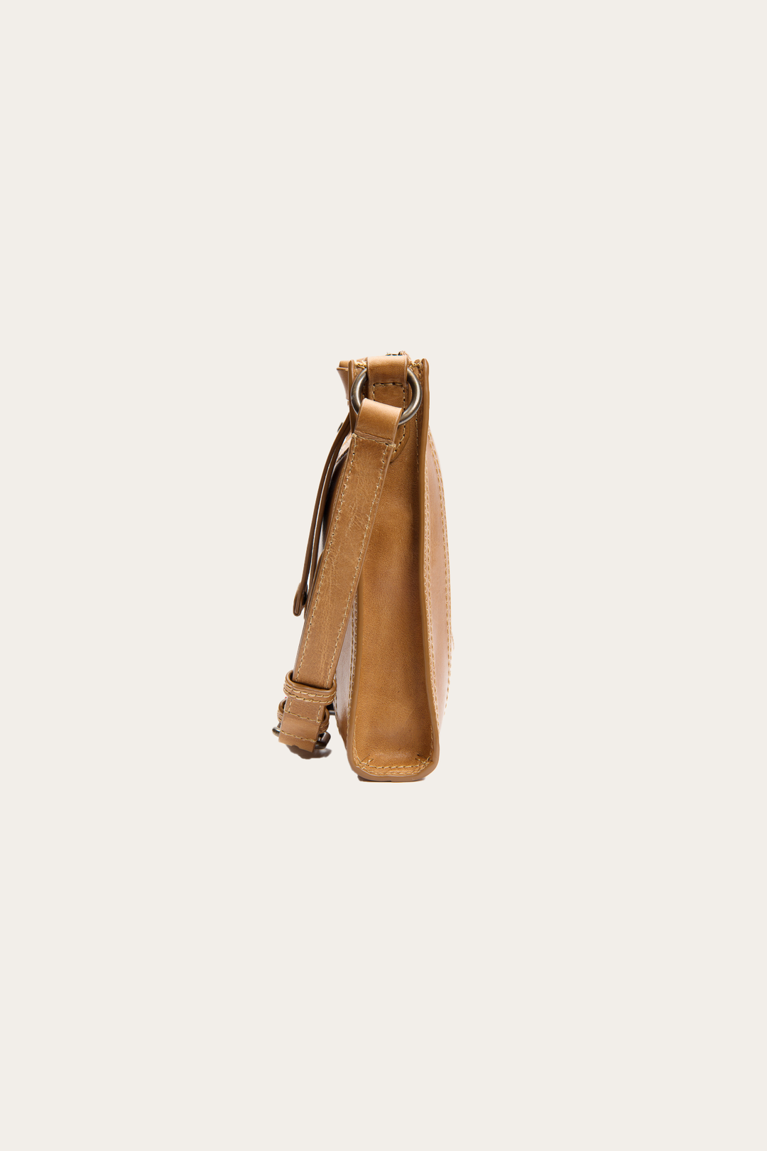 Frye Melissa Zip Crossbody in Beige / Beige