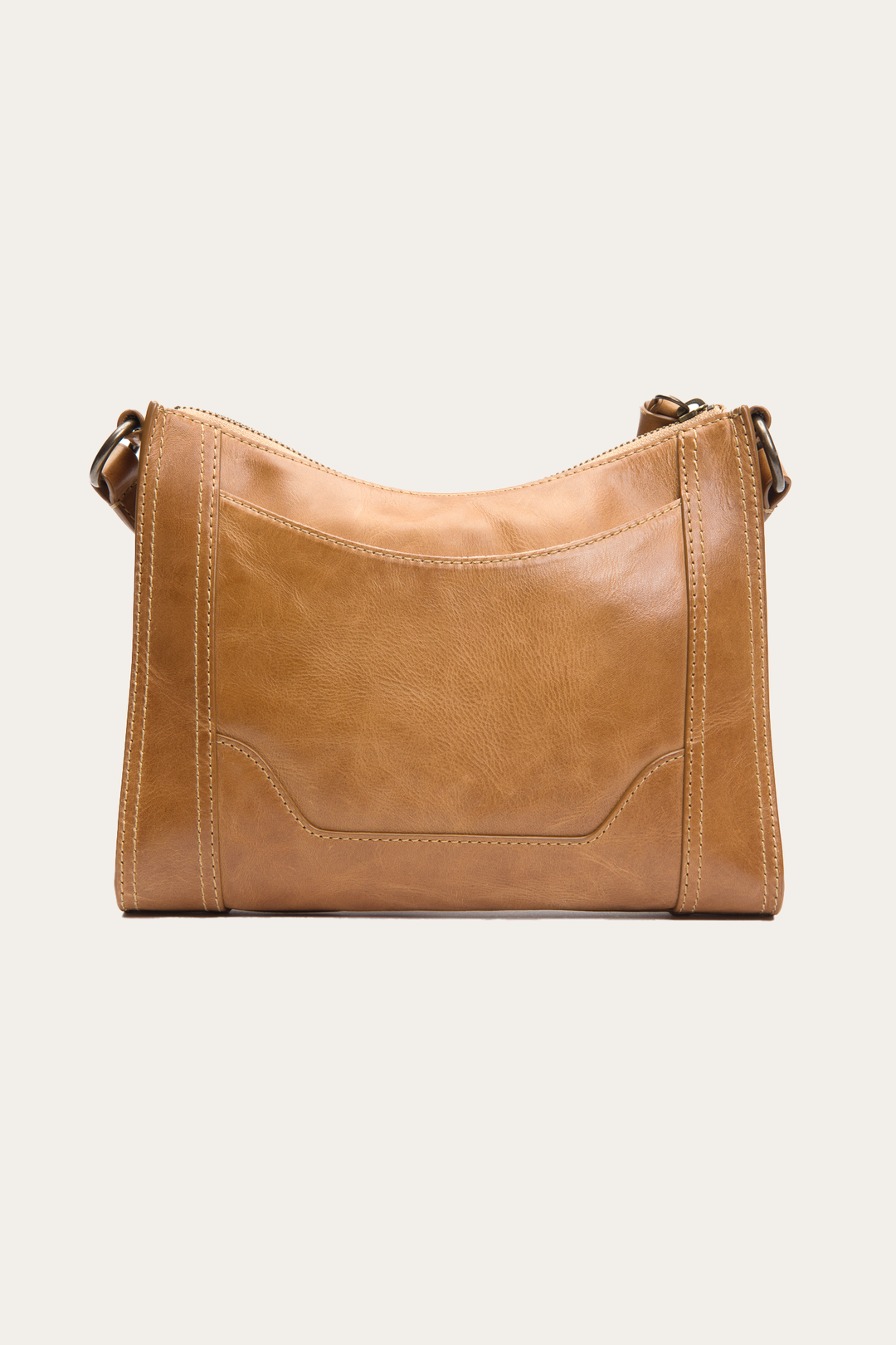 Frye Melissa Zip Crossbody in Beige / Beige