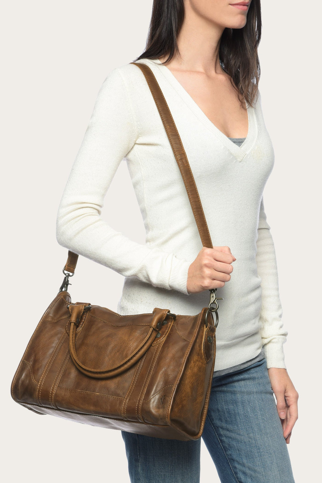 Frye Melissa Cognac Satchel / Cognac