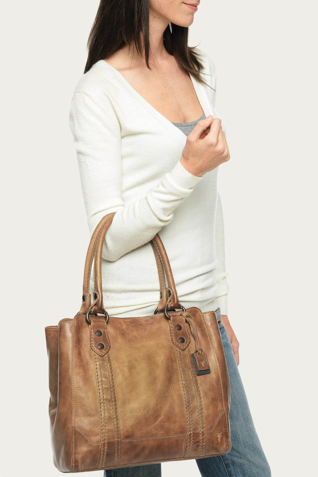 Frye Melissa Beige Tote / Beige